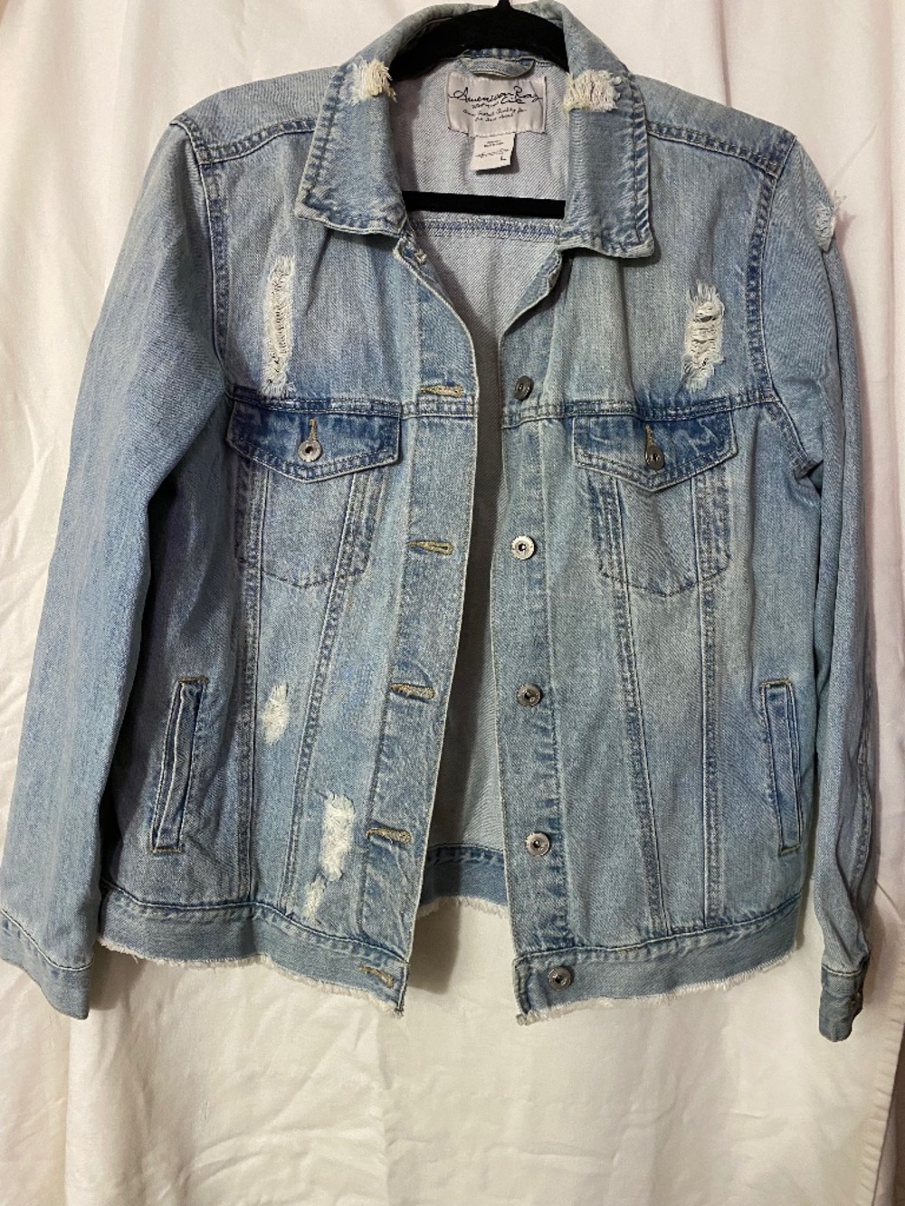 American Rag Distressed Denim Jacket